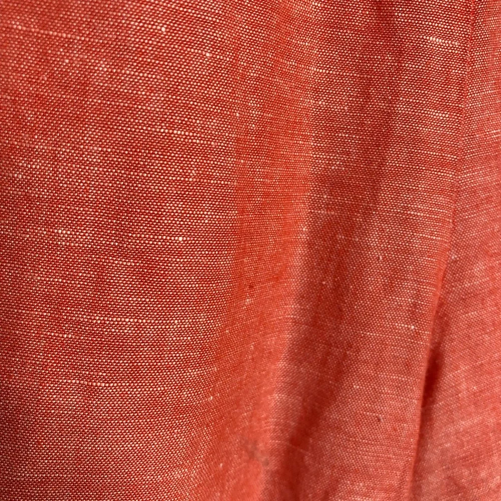 Banana Republic coral orange linen blend sleeveless belted cropped jumpsuit 6P